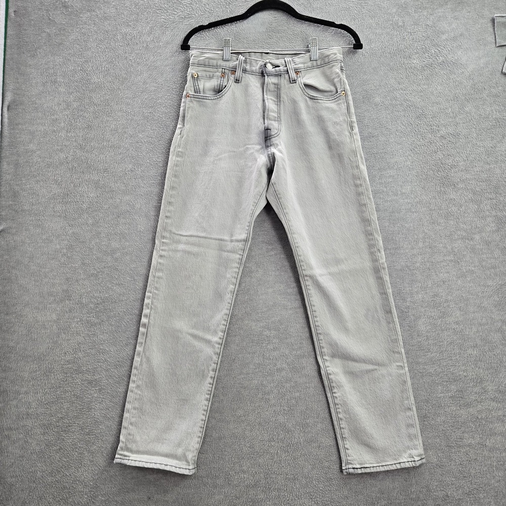 Levi's 501 Women Jeans 28 Gray Denim '93 Straight Fit Button Fly Pockets Cotton